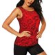 thumbnail image 2 of Fotbe Red Rose Blusas Sin Mangas para Mujer – Estilo Casual, Corte Suelto, Slim-Fit, Cuello Redondo Deportivo, Tops de Verano para Gimnasio y Yoga-Large, 2 of 7
