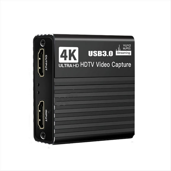 Tarjeta de Captura de Video HD 4K 1080p 60FPS Compatible con Cámara HDTV, USB 3.0, Grabadora de Transmisión en para PC.
