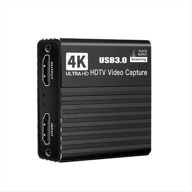 Recording Box 4k 1080p 60FPS HD Video Capture Card HDTV Camera Compatible USB 3.0PC Live Streaming Grabber Recorder,1 * Video Capture Card,Black