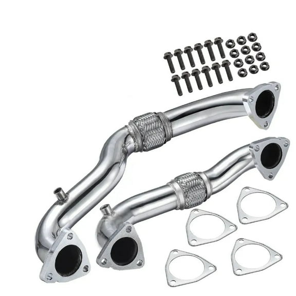 SPEEDWOW Exhaust Up Pipe For 2008-2010 6.4L Ford Powerstroke Diesel Heavy Duty Polished