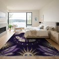 thumbnail image 3 of ODIKA Moth Witchy Shaped Gothic Whimsical Round Motif Border Mystical Low Profile Flatwoven for Great Room, Indoor Open Concept, Large Living, 3 of 7