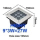 thumbnail image 3 of Lámpara LED enterrada para exteriores, cuadrada, resistente al agua IP68, 1 W, 3 W, 4 W, 5 W, 6 W y 9 W, para decoración de jardín, CA 85-265 V, CC 12 V, 3 of 5