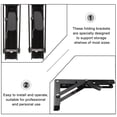 thumbnail image 3 of MasteelfCA 2Pcs Folding Shelf Brackets Stainless Steel Collapsible Brackets Wall Mount Rack, 3 of 8