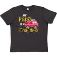 thumbnail image 3 of Inktastic My Papa is a Firefighter with Fire Truck Youth T-Shirt, 3 of 5