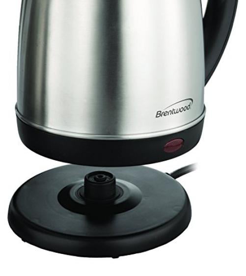1.5 L Silver Brentwood KT-1780 Stainless Steel Electric Cordless Tea Kettle 