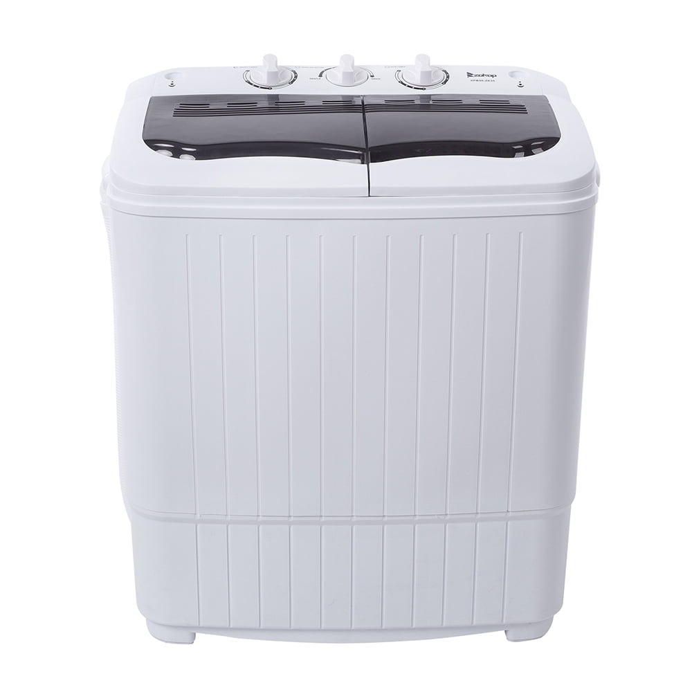 8L Portable Mini Washing Machine with UV Sterilization Foldable Spin Dryer  with Drain Basket Drain Hose for Travel Housing 