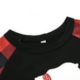 thumbnail image 4 of Qiylii Parent-child Matching, Christmas Plaid, Letter Cartoon Print Top Pants, 4 of 9