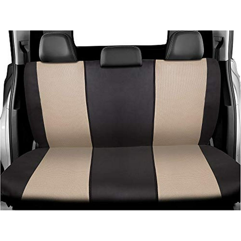PIC AUTO Mesh and Leather Car Seat Covers Full Set Universal Fit
