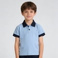 thumbnail image 2 of Xijirk Boys Summer Short Sleeve Casual Shirt Soft Breathable Lightweight Comfortable Daily Wear Top For Kids Outdoor Play Quick-Dry Crewneck Stylish Youth Toddler,6-7 Years, 2 of 7