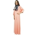 thumbnail image 3 of Bimba Women's Maxi Dress With Tassel With Scarf Boho Peach Summer Dresses-6, 3 of 5
