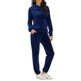 thumbnail image 2 of YouLoveIt Women's Plus Size Velour Tracksuits Zip Up/Pullover Hoodie Jacket Coat Tracksuit Set Velour Tracksuit Sports Yoga Running Sport Sweatsuit Casual Activewear Hoodies Sweatshirt, 2 of 7