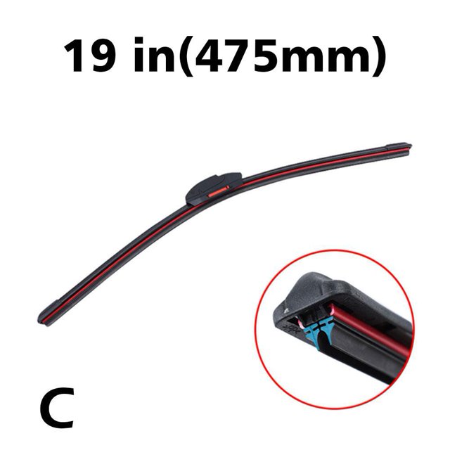 17"Car Wiper blades Universal Frameless Bracketless Soft Rubber Car Strip I3T4