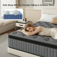 thumbnail image 4 of HIKOS 14 inch King Mattress in a Box, Cooling Gel Memory Foam Hybrid Mattress with Individually Wrapped Pocket Coils, Medium Firm King Size Mattress, Pressure Relief for Adult, 4 of 13