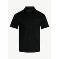 thumbnail image 5 of Free Assembly Men's Cotton Button Front Polo Shirt with Short Sleeves, Sizes S-3XL, 5 of 5