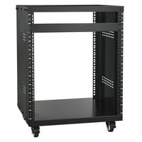 XiHuaZhaoChen  Rack Stand with Caster Wheels, Component Rack Cabinet Recording Studio Racks, Removable Side Panels, Universal Network Server Case, Special Vents for  Audio Video Rack Mounting