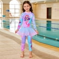 thumbnail image 2 of ZXLBBD Girls Swimsuits Cute Cartoon Print Swimsuit UV Protection Quick Drying Two Piece Bathing Suit Stretch for Beach Pool Summer Holiday Vacation Swimwear Size 10 Y-11 Y, 2 of 4
