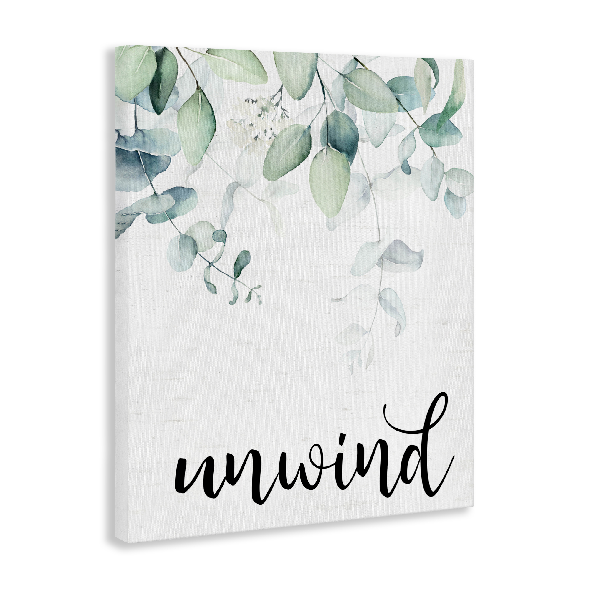 Unwind Leafy Herbs Canvas Wall Art, design by Lettered and Lined