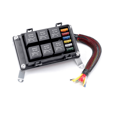 12V 40A Relay Box 6 Way ATC/ Fuse Relay Box 24V Fuse Block with Relay