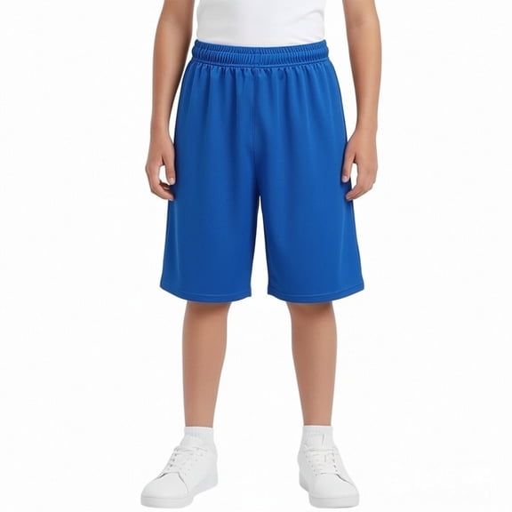 Ruyang Basketball Elastic Shorts for Boys Summer Running Training Fitness Sports Shorts Solid Lightweight Quick Drying Active Shorts