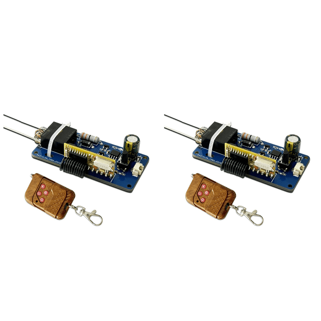 2X DC3.7V 433M Control Remoto Encendedor de Generador de Alto Voltaje Fuente de AlimentacióN Tablero de Control Remoto con Indicador LED