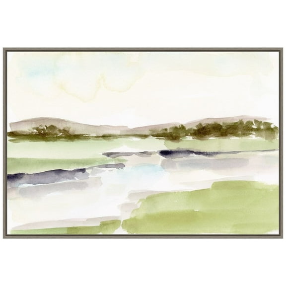 Amanti Art Lake Horizon I Framed Canvas Wall Art Print