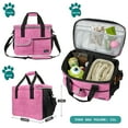 thumbnail image 4 of PetAmi Dog Travel Bag, Travel Pet Bag Organizer, Dog Food Travel Bag with Food Container and Bowls, Dog Travel Supplies Gift Accessories for Weekend Camping, Dog Cat Diaper Bag (Pink, Medium), 4 of 7