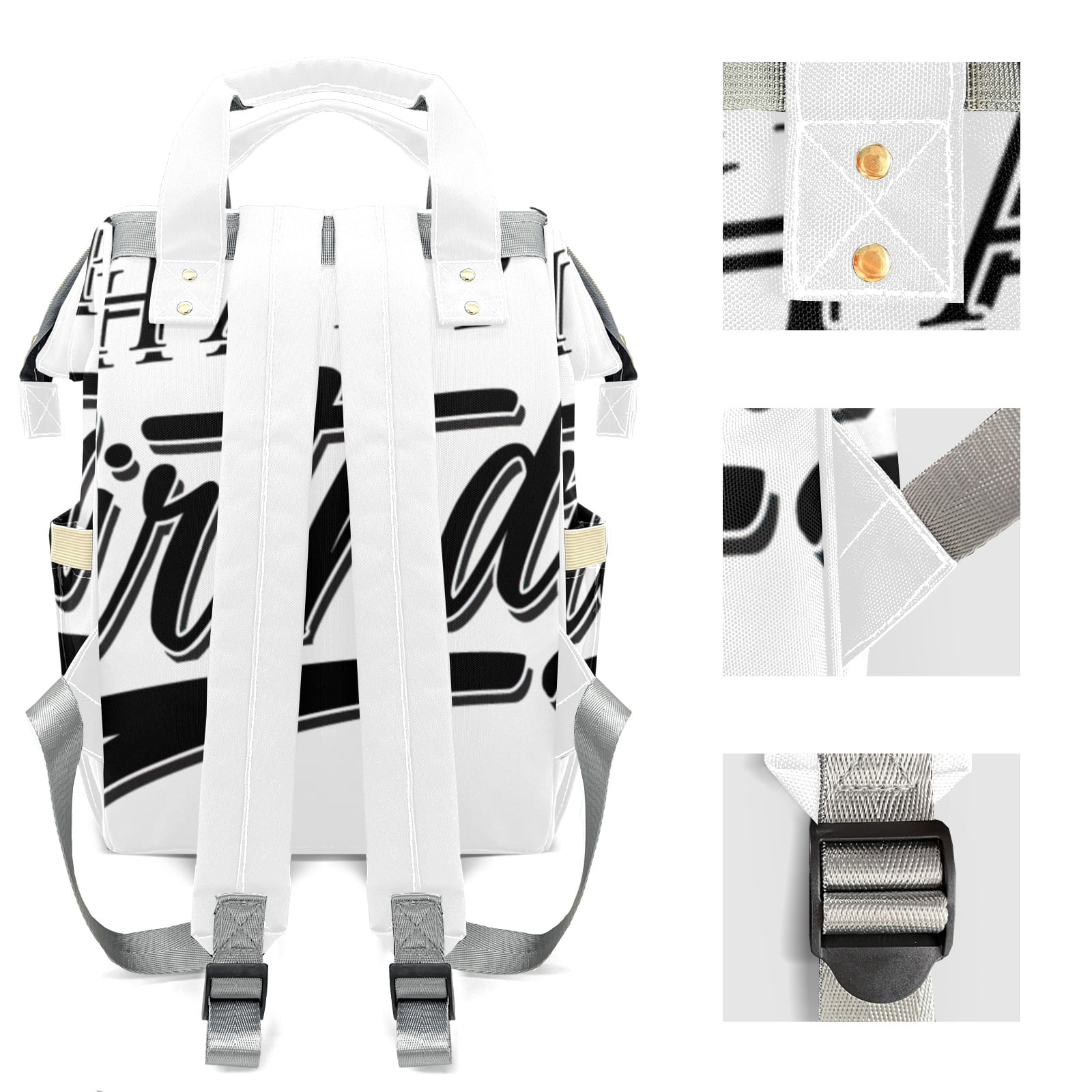 Happy Birthday Diaper Backpack – Large Capacity, Insulated Baby Bottle Pocket, Multifunctional Mommy Bag for Boys & Girls