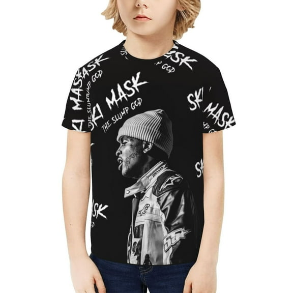 Ski Mask The Slump God Kids T-Shirt 3d Printed Graphic T-Shirts Boys And Girls Short Sleeve Shirts For Youth Kids X-Small