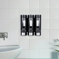 thumbnail image 4 of 3 in 1 Chamber Wall Mounted Bathroom Shower Pump Dispenser and Organizer-Holds Shampoo, Soap, Conditioner, Shower Gel, for Bathroom Kitchen Hotel,Non-Drilled Wall Distributor, 4 of 6