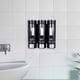 thumbnail image 5 of Dispensador de jabón de pared de 3 compartimentos para ducha y baño | Instalación sin taladros con adhesivo | Admite champú, acondicionador y gel de ducha | Plástico blanco, 5 of 7
