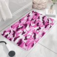 thumbnail image 3 of Purple Pink Camo Classic Shapes Flannel Non Slip Door Rugs,Washable Door Mats Indoor,Decorative Door Mats,Dirt-Resistant and Absorbent Doormat for Entrance,Bedroom,Kitchen,Bathroom,23.5"x16", 3 of 5