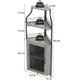 thumbnail image 4 of Aparador Esquinero Industrial para Bar – Botellero Desmontable, Soporte para Copas, Gran Espacio de Almacenamiento, Puerta de Malla, Buffet para Comedor, Sala o Cocina – Color Gris, 4 of 7