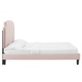 thumbnail image 4 of Modway Colette Queen Performance Velvet Platform Bed in Pink, 4 of 10
