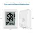 thumbnail image 4 of Thermometer indoor/outdoor, hygrometer thermometer with outdoor sensor, room thermometer, radio The, 4 of 5