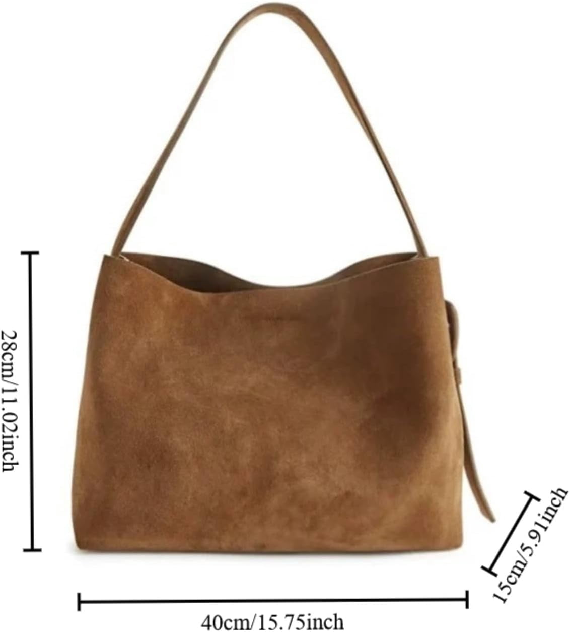 SPEKSEE Suede Tote Bag for Women Large Tote Purse Handbags Crossbody Designer Purse Vintage Soft Suede Working Bag