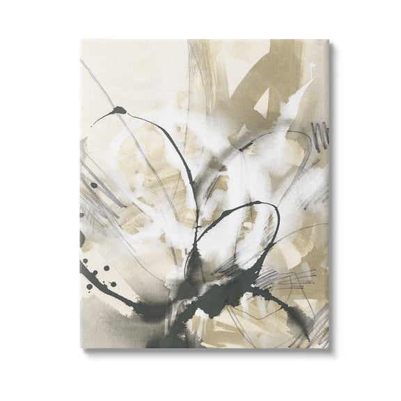 Stupell Industries Circular Complex Abstract Abstract Painting Gallery Wrapped Canvas Art Print Wall Art, 16 x 20