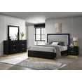 thumbnail image 2 of Caraway 4-piece Eastern King Bedroom Set with LED Headboard Black and Grey, 2 of 2