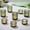 Green, variant on Glasseam Set of 8 Glass Votive Tealight Candle Holder: Small Clear Tea Light Holders Decorative Ribbed Tea Lights Holder for Table Centerpiece Wedding Christmas Dining Room Mantle Decor