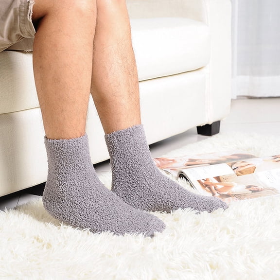 BESTYASH Mens Warm Thermal Fleece Socks Cozy Ankle Winter Daily Wear 9.8×2.8×0.2in