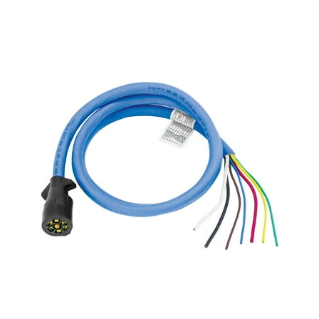 7Way Trailer Connector with 8' Insulated Blue Cable Replacement Auto Part, Easy to Install