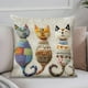 thumbnail image 5 of Juego de almohadas con estampado de animales bonitos para dormitorio, sala de estar, sofá, cojín de 45 x 45 cm para decoración de sofá y sala de estar, funda de almohada aterciopelada., 5 of 6