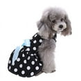 thumbnail image 4 of Chien Robe d'Été Sweetie Blanc Points Modèle Robes Vêtements avec Bowknot Robe Sans Manches Cool pour Chien Chien Chat, 4 of 7