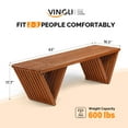 thumbnail image 4 of Ktaxon Outdoor Bench, Design Wood Garden Bench Weather Resistant, Triangle Shape Backless Bench for Indoor, Outdoor, Patio, Garden, 4 of 6