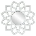 thumbnail image 4 of Northlight Set of 3 Arched Floral Matte White Wall Mirrors 9.5", 4 of 8