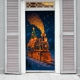 thumbnail image 4 of Hometravel Christmas Door Curtain Decor, Holiday Scene Background Door Cover, Festive Entryway Decorations for Home, Party Settings, 4 of 6