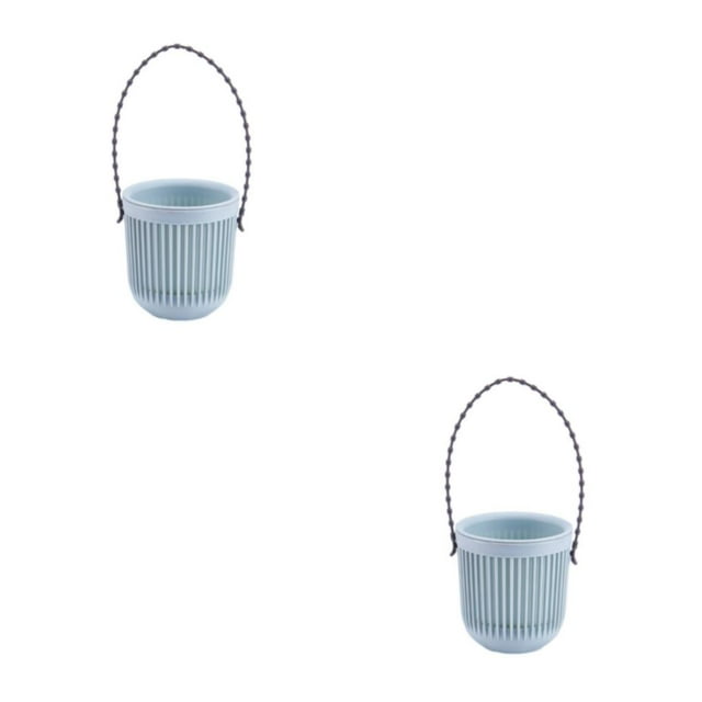Destyer Decorate With Lightweight Planter With Removable Strape And Wall-Mount Option Japanese Style Small Light Weight Blue 8.7*9.5*20.5cm 2PCS