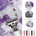 thumbnail image 5 of Small Round Rug 3Ft, Modern Oil Painting Non-Slip Washable Circle Rugs Carpet, Purple Grey Abstract Graffiti Art Indoor Outdoor Rug Floor Mats Throw Runner for Bedroom Living Room Bathroom, 5 of 8