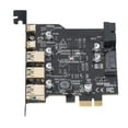 thumbnail image 3 of Carte d'Extension PCIe, PCIe vers USB 3.2 Carte 3 USB Type A 5 Ports 20Gbps 2 USB Type C pour PC de Bureau pour OS X, 3 of 7