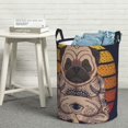 thumbnail image 5 of Picia Pug dog Yoga Large Laundry Basket, Waterproof, Freestanding Laundry Hamper, Collapsible Tall Clothes Hamper with Extended Handles-Small, 5 of 8