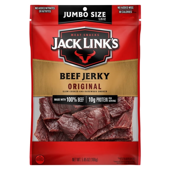 Jack Link’s 100% Beef Original Jerky 5.85oz Resealable Bag